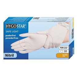 100 Einmalhandschuhe weiß Nitril - puderfrei