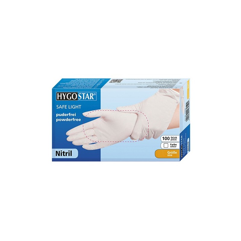 100 Einmalhandschuhe weiß Nitril - puderfrei