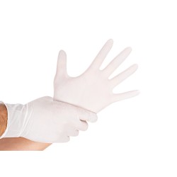 100 Einmalhandschuhe weiß Nitril - puderfrei