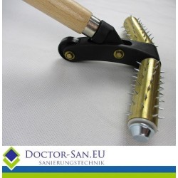 Stachelwalze, Tapetenperforator, Messing, 200mm breit